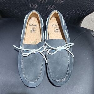 Clarks Men's Navy Slip-On Loafers
